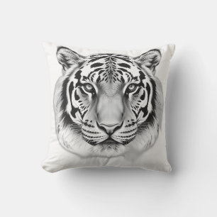 Almofada Esboço do Carvões da Face do Tigre