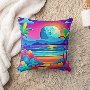 Almofada Escape Tropical da Noite Vibrante