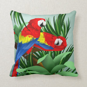 Almofada Escarlate da arte do Macaw