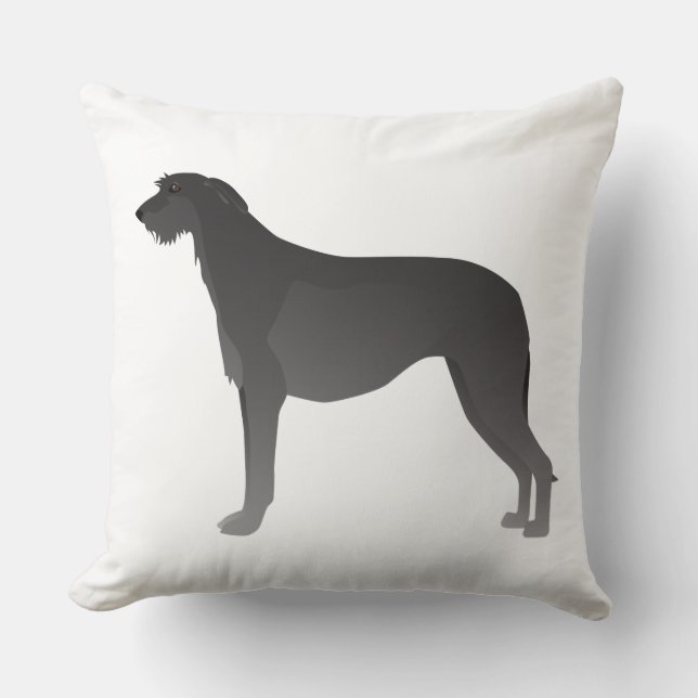 Almofada Escocesa de rocha básica de cães Silhouette (Frente)