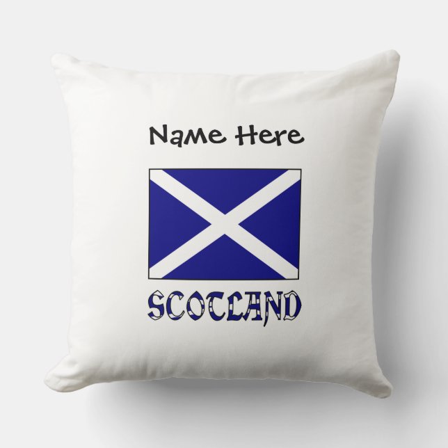 Almofada Escócia e Bandeira Escocesa Personalizada  (Frente)