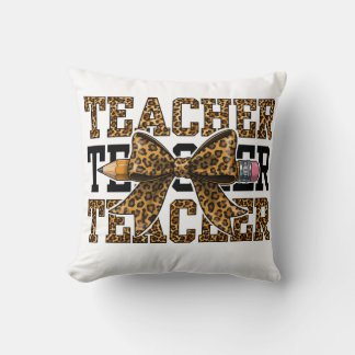 Almofada Escola de Professora de Arco de Leopardo Lápis Sal