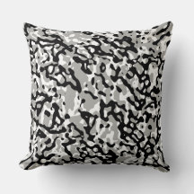 Escolha a cor "B/W Marble" Design Pillow 1
