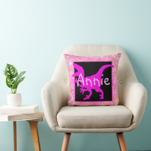 Almofada Esconder Dinossauro Rosa Personalizado