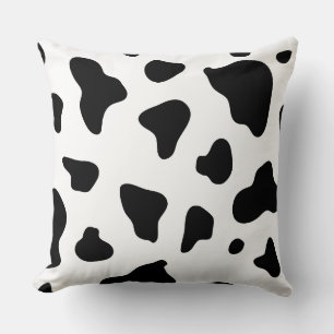 Almofada Esconder Vaca Branca Negra Moderna