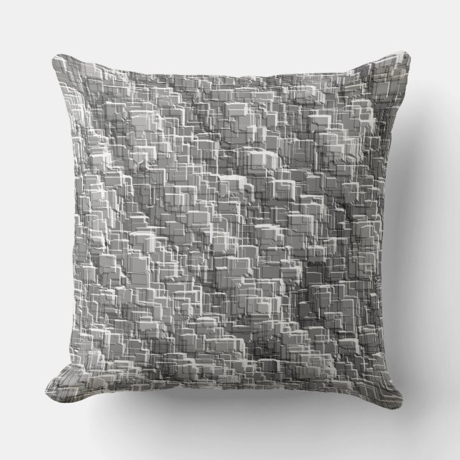 Almofada Escória de camada extrema de quadrados gravados de (Frente)