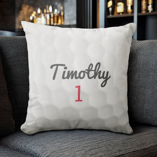 Almofada Escregos de Golf com o nome preto Número Vermelho