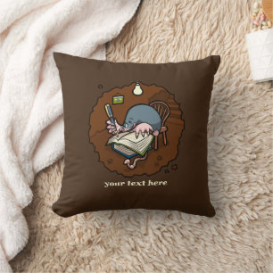 Almofada Escritor Toupeira Fofo Texto Personalizado Cartuni