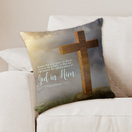 Almofada Escritura Cruzada De Madeira