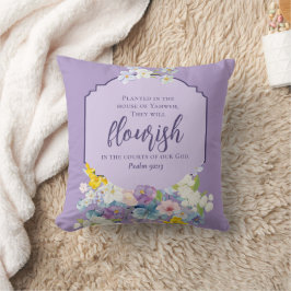 Almofada Escritura de Buquê de Flor de Água de Lado Duplo