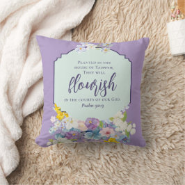 Almofada Escritura de Buquê Floral de Watercolor com frente