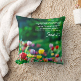 Almofada Escritura de Jardim Tulip Elegante Verso Duplo Lad