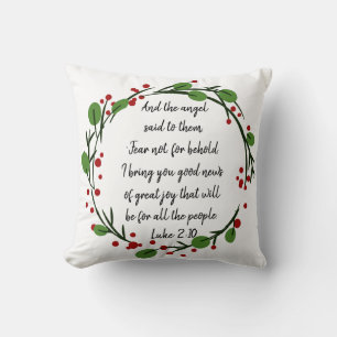 Almofada Escritura de Natal Inspiracional Cristã