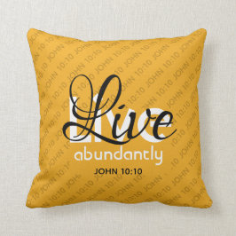 Almofada Escritura de Vida Abundante VIVE ABUNDANTEMENTE Jo