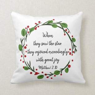 Almofada Escritura Inspirativa de Natal Cristão