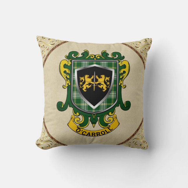 Almofada Escudo Irlandês O'Carroll/Carroll (Frente)