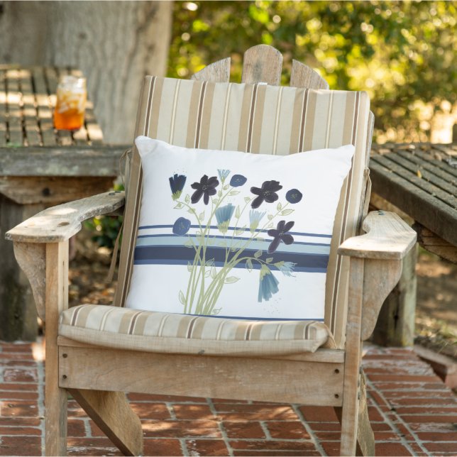 Almofada Escuro E Azul Claro (Cadeira)