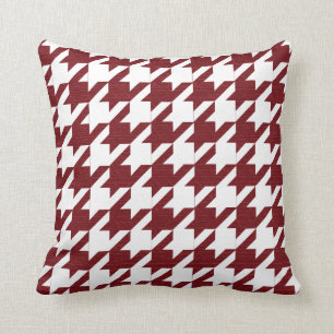 Almofada Escuro - teste padrão vermelho e branco de