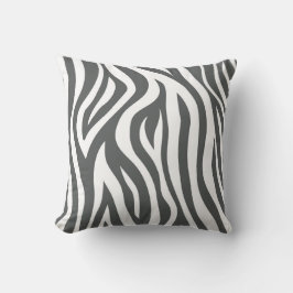 Almofada Escuro - travesseiro decorativo cinzento da zebra