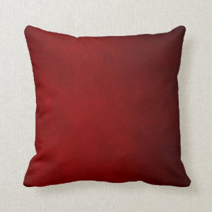 Almofada Escuro - travesseiro decorativo de couro vermelho