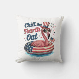 Almofada Esfrie o Quarto Fora Flamingo Engraçado 4 de Julho
