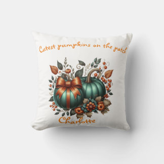 Almofada Esmeralda personalizada cai elegante Pumpkins, arc