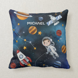 Almofada Espaço Exterior Personalizado Adicione Seu Nome