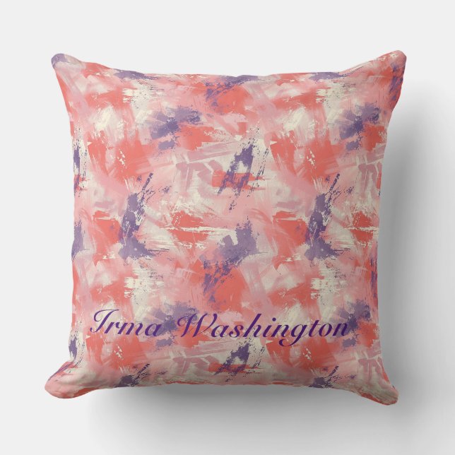 Almofada Espalhaços Negros em Cor-de-Rosa 3 (Frente)