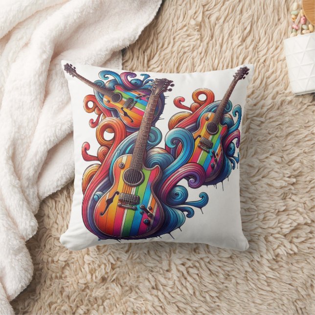 Almofada Espalhar a Arte da Parede de Madeira de Som (Cobertor)