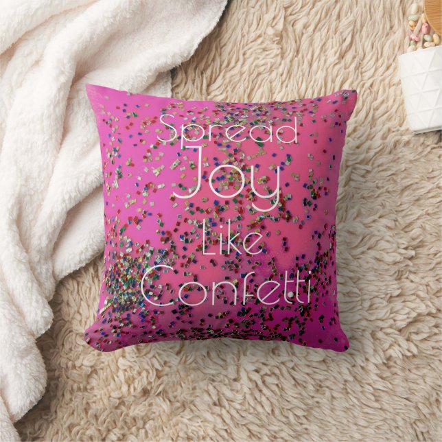 Almofada Espalhar Alegria Como Confetti Magenta (Cobertor)