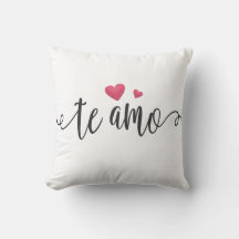 Espanhol Te Amo Travesseiro decorativo Namorados