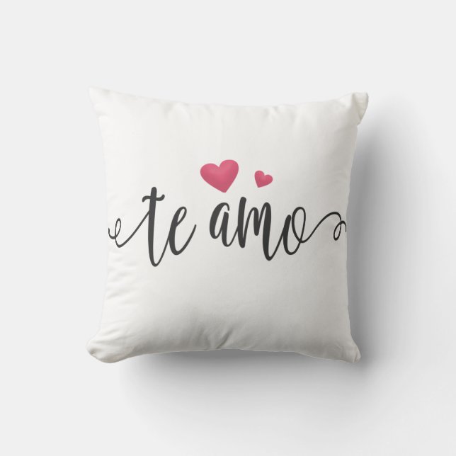 Almofada Espanhol Te Amo Travesseiro decorativo Namorados (Frente)