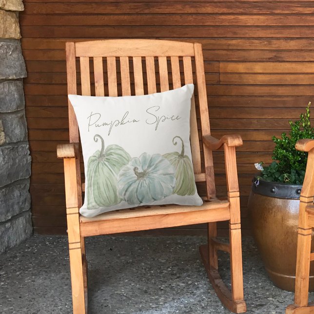 Almofada Especiarias de Abóbora Azul e Verde (Criador carregado)