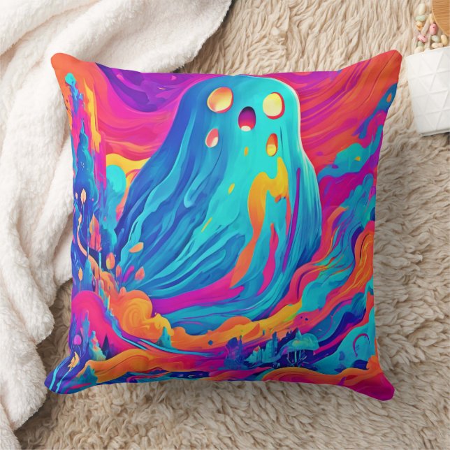 Almofada Espectral Ghost Halloween Art (Cobertor)