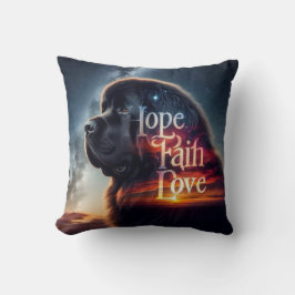 Almofada Esperança Fé Amor Newf
