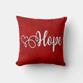 Almofada Esperança no vermelho marmoreado - Travesseiro dec