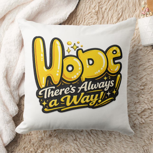 Almofada ✨💛 “Esperança — Sempre Há um Caminho!” 🌟🛋️ (Cobertor)