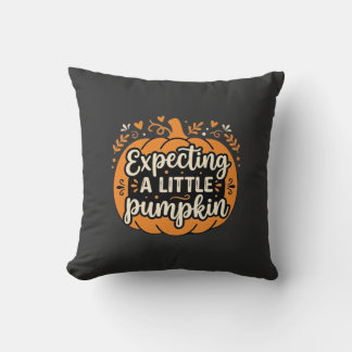 Almofada Esperando um Pequeno Desenho de Abóbora de Hallowe