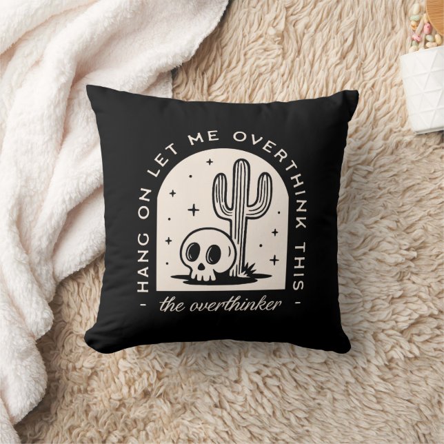 Almofada Espere, deixe-me pensar demais sobre esse pensador (Cobertor)