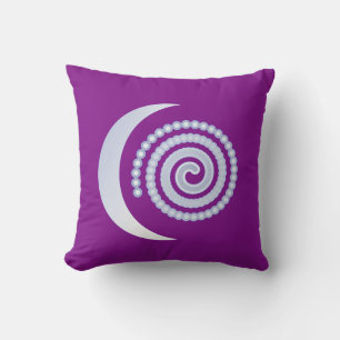 Almofada Espiral da Lua Silver em roxo
