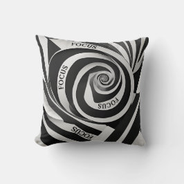 Almofada Espírito preto e branco "Foco"