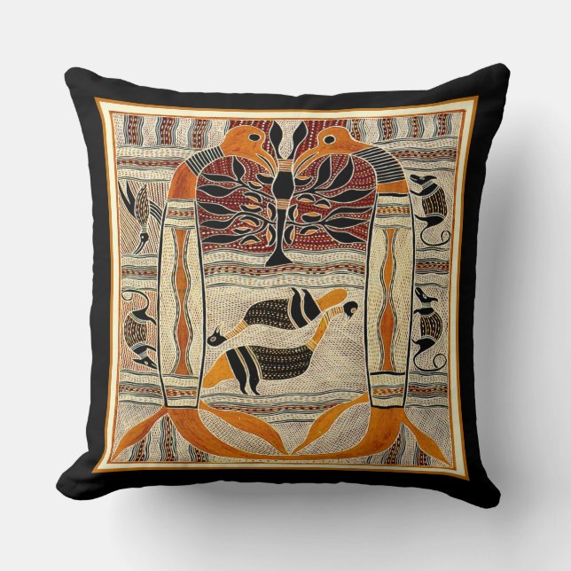 Almofada Espíritos Animais Tribais Maori (Frente)