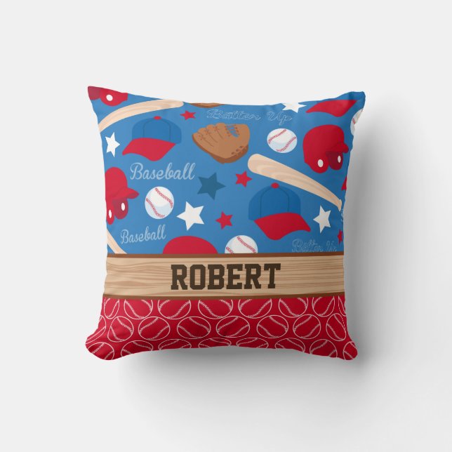 Almofada ESPORTE Personalize o nome Padrão de diversão do v (Frente)