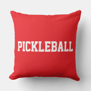 Almofada Esportivo Diversão Branco PICKLEBALL Texto Em Verm
