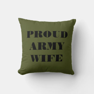 Almofada Esposa do Exército de travesseiro Orgulho