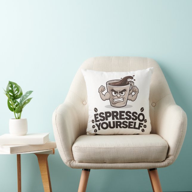 Almofada Espresso - Engraçado Design de café (Cadeira)