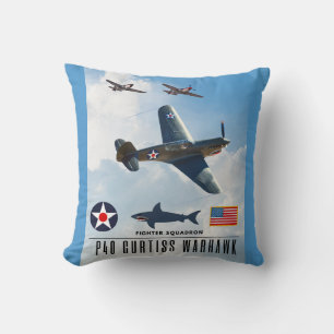 Almofada ESQUADRÃO DE CAças P-40 CURTISS WARHAWK