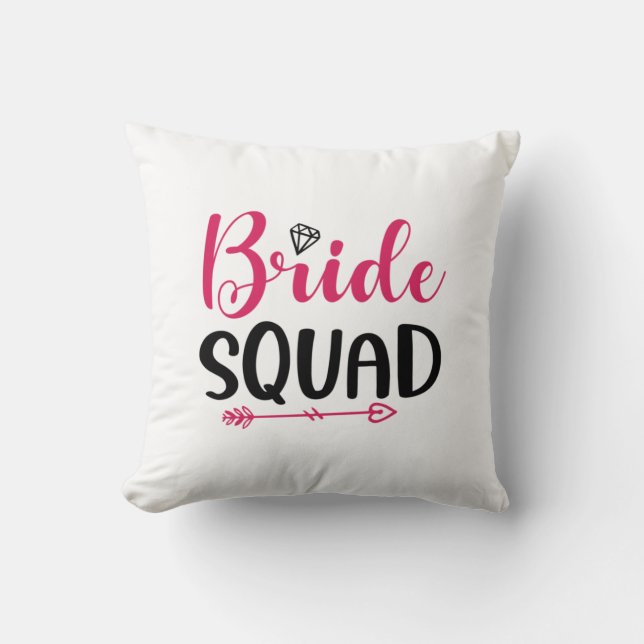 Almofada Esquadrão de Noiva de Casamento (Frente)
