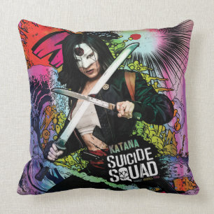 Almofada Esquadrão Suicida Grafite do caráter Katana