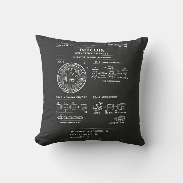 Almofada Esquema de Bitcoin: Diagrama de Fluxo de Cripto (Frente)